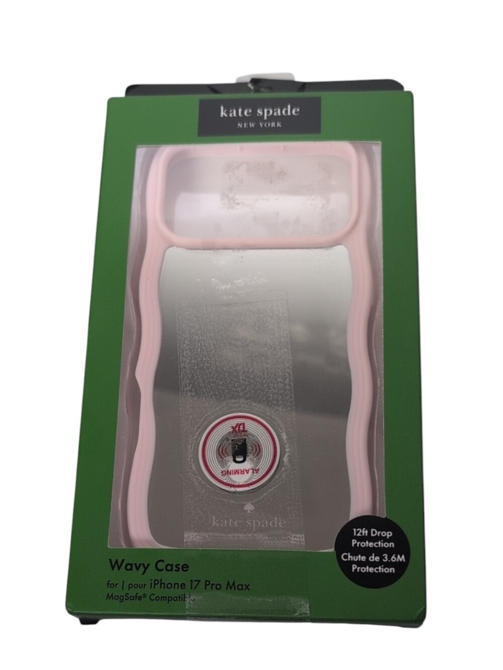 Kate Spade Pale Pink Wavy Mirror iPhone 17 Pro Max Phone Case